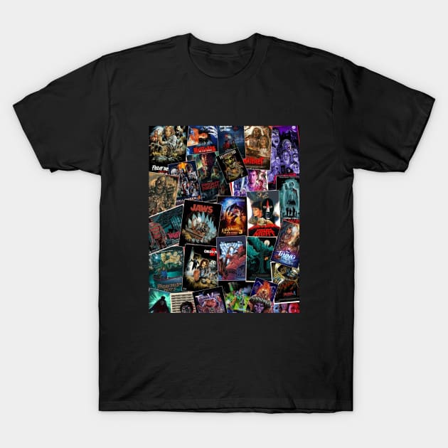 Horror Movie Collage T-Shirt by Premium Nation